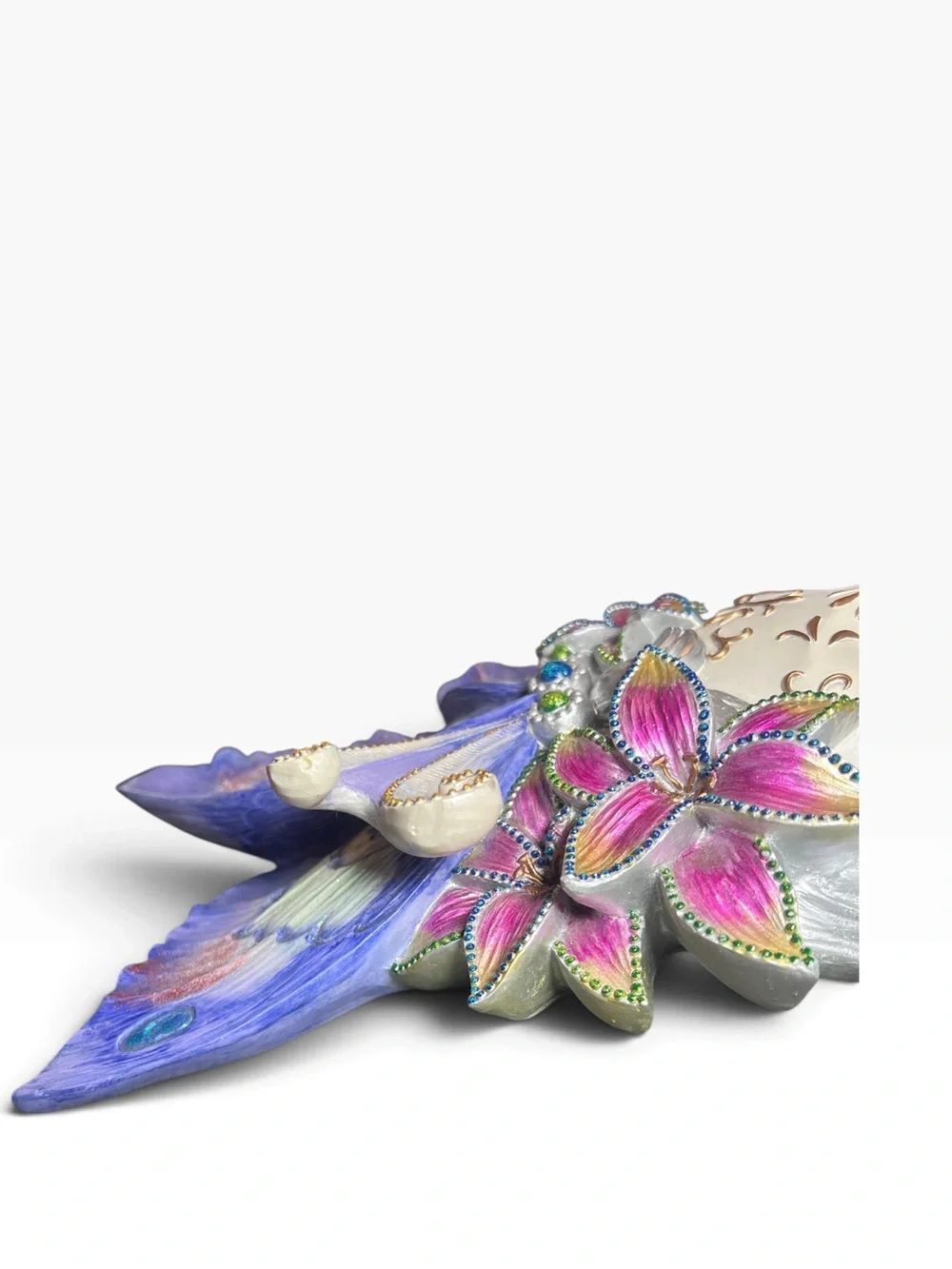 2009 Veronese Butterfly Masquerade Resin Face Mask Art Wall Decoration 21”x10”x3